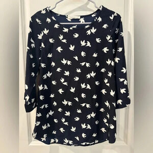 NEWBURY KUSTOM 3/4 SLEEVE BIRDS IN FLIGHT TOP